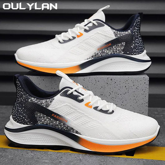 Men's Casual Shoes Men's Fashionable All-Matching Sneakers/Men's Shoes Flying Woven Breathable Mesh Cloth Shoes