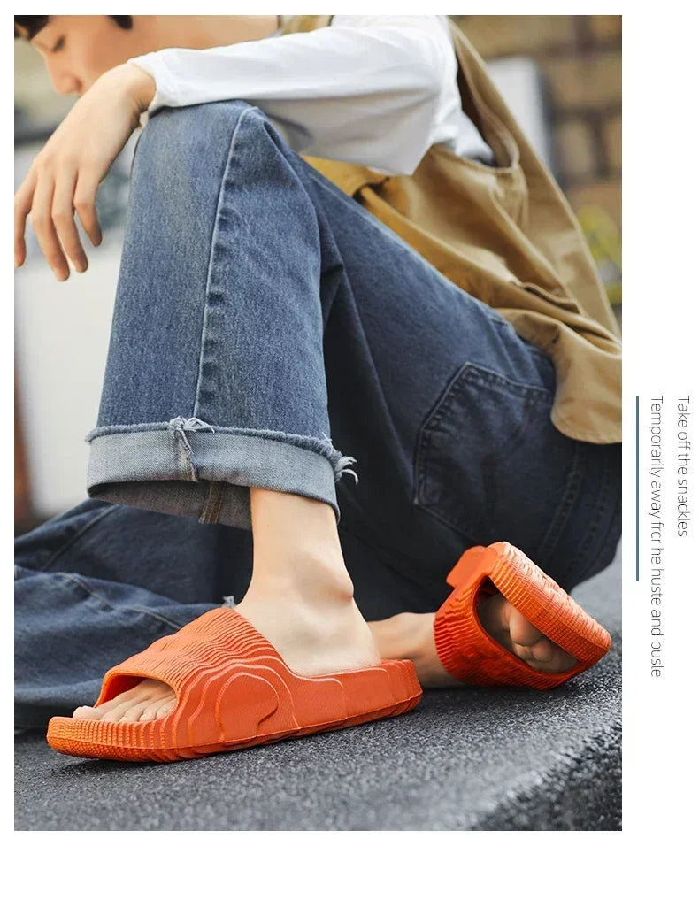 Luxury Man Sandal for Men Brand Men's Shoes White Sandals Flat/Men's Soft Sandal Summer Shoes Sale Slippers