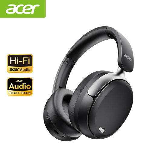Acer OHR516 ANC Wireless Bluetooth 5.4 Headphones 48dB ANC Headsets/40mm Dynamic Driver 100H Playtime with LDAC Earphones