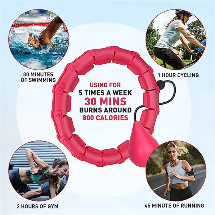 24 Section Sports Circle Portable Adjustable and Detachable/Shaping Circle Waist Easy Weight Loss and Fitness Equipment