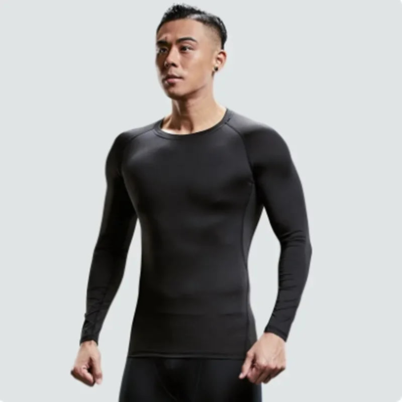 Men Compression Running T-Shirt Fitness Tight Long Sleeve Sport T-shirt/Training Jogging Shirts Gym Sportswear Quick Dry Clothes