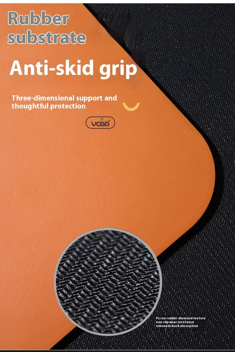 ‌Natural Rubber & PU Professional Yoga Mat Anti-Slip/Sweat-Absorbing Silent Shockproof Fitness Mat for Home ‌
