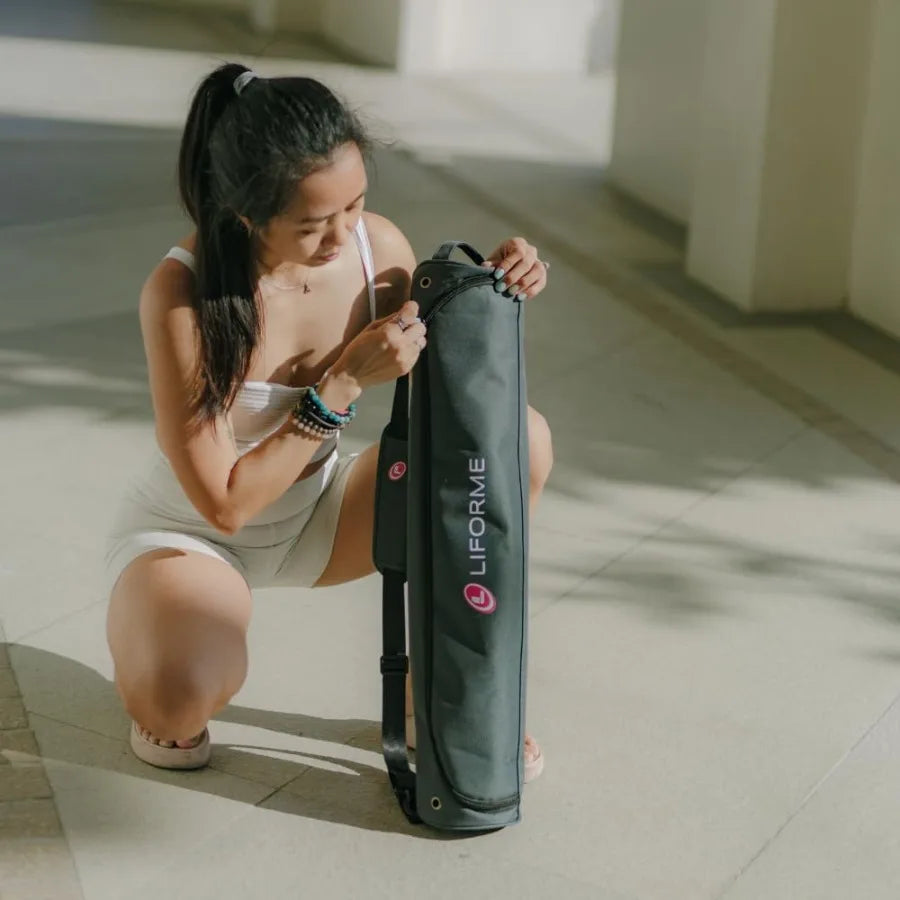 Evolve Yoga Mat Free Yoga Bag Included Patented Alignment System Grip/Nonslip Ecofriendly Sweat Resistant Long Wide Yoga Mat