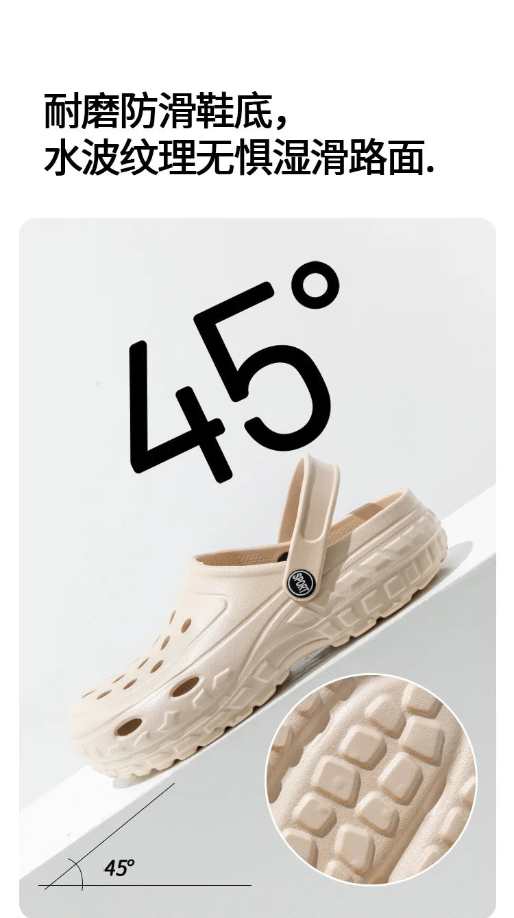 Summer Women Clogs Female Sandals Thick Bottom Home Slides/Soft EVA Dry Wedges Platform Garden Shoes Beach Sandals Home Slippers