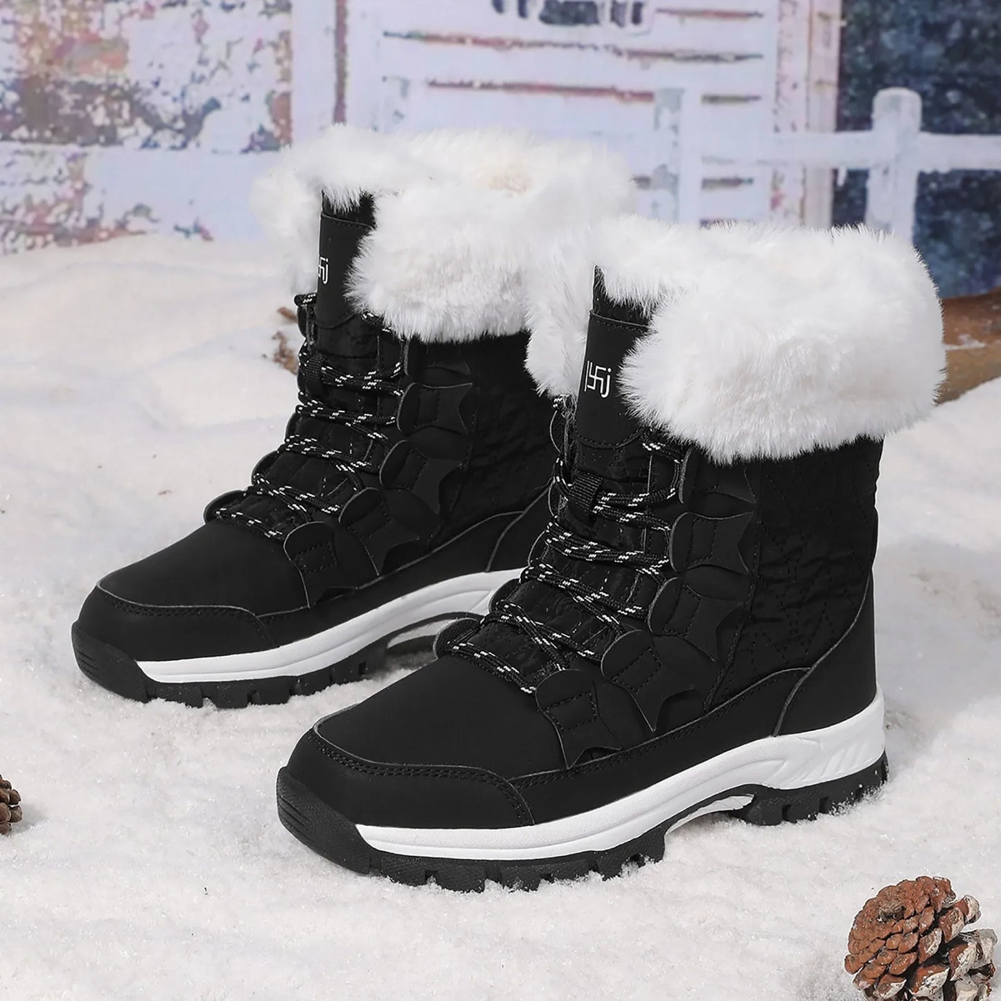 Women Shoes For Cold Weather Snow Boots Female Winter Padded/Thickened New Northeast Cotton Shoes Non Slip Outdoor