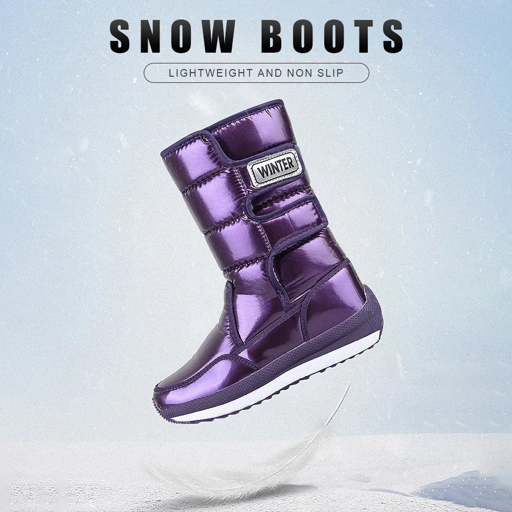 New Women Winter Boots Comfortable/Fleece Warm Snow Boots Waterproof Platform Boots
