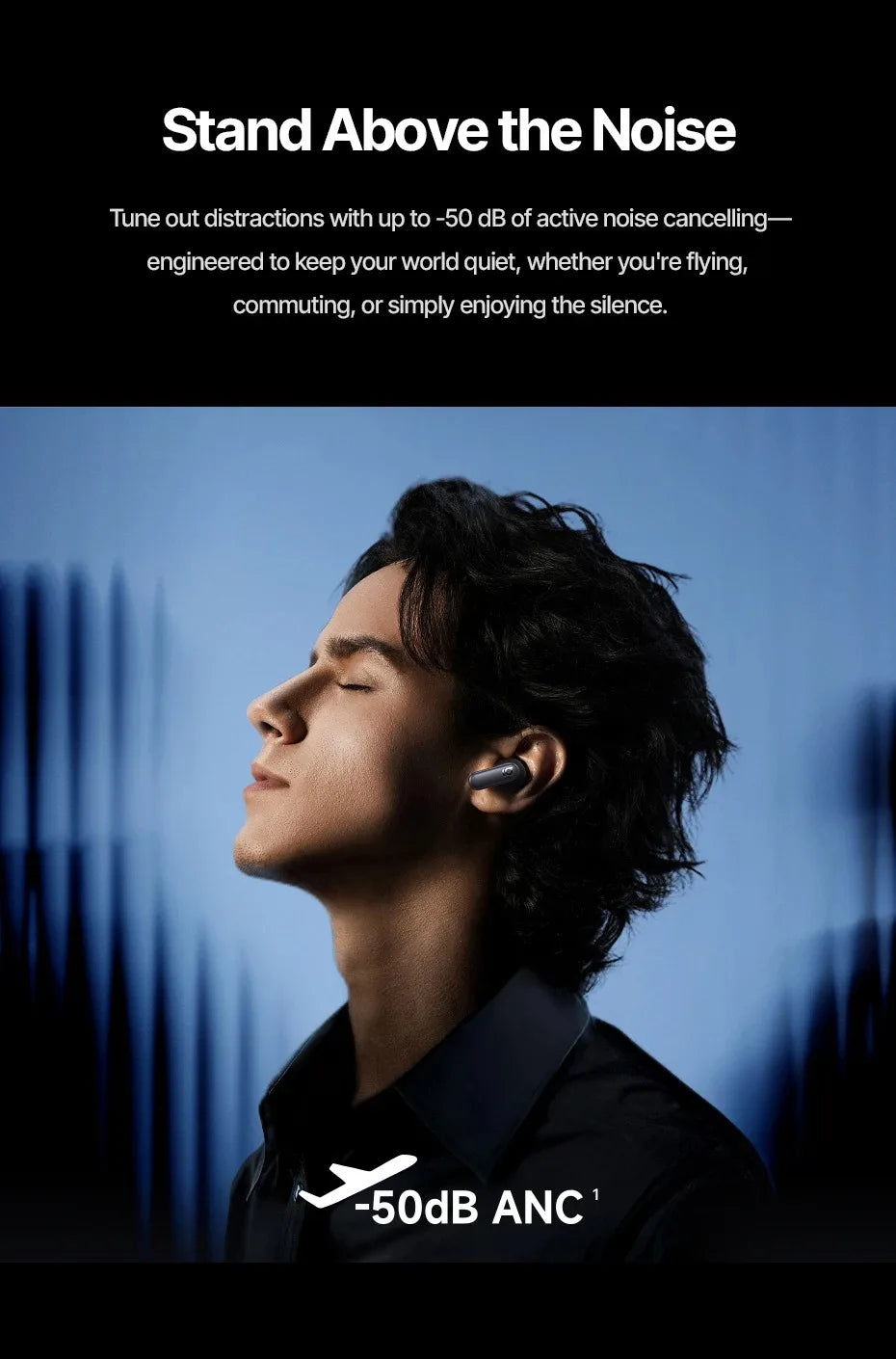 Baseus Inspire XP1 50dB Adaptive ANC Wireless Earbuds/Bluetooth 6.1 Dolby Audio 6 Mic ENC Wireless Earphones