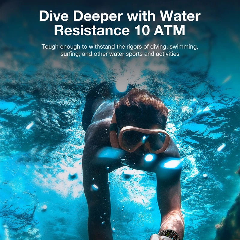 BlitzWolf BW-Voyager1 1.43 inch AMOLED Double Straps Compass & Barometer/10ATM Waterproof blue tooth Call Heart Rate Smart Watch