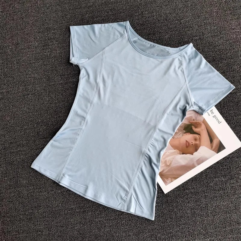 Outdoor Sports Shirt Sportswear Yoga Wear Women's Sports/T-Shirt Fitness Clothes Running Yoga Top Female Workout Tops T-shirt