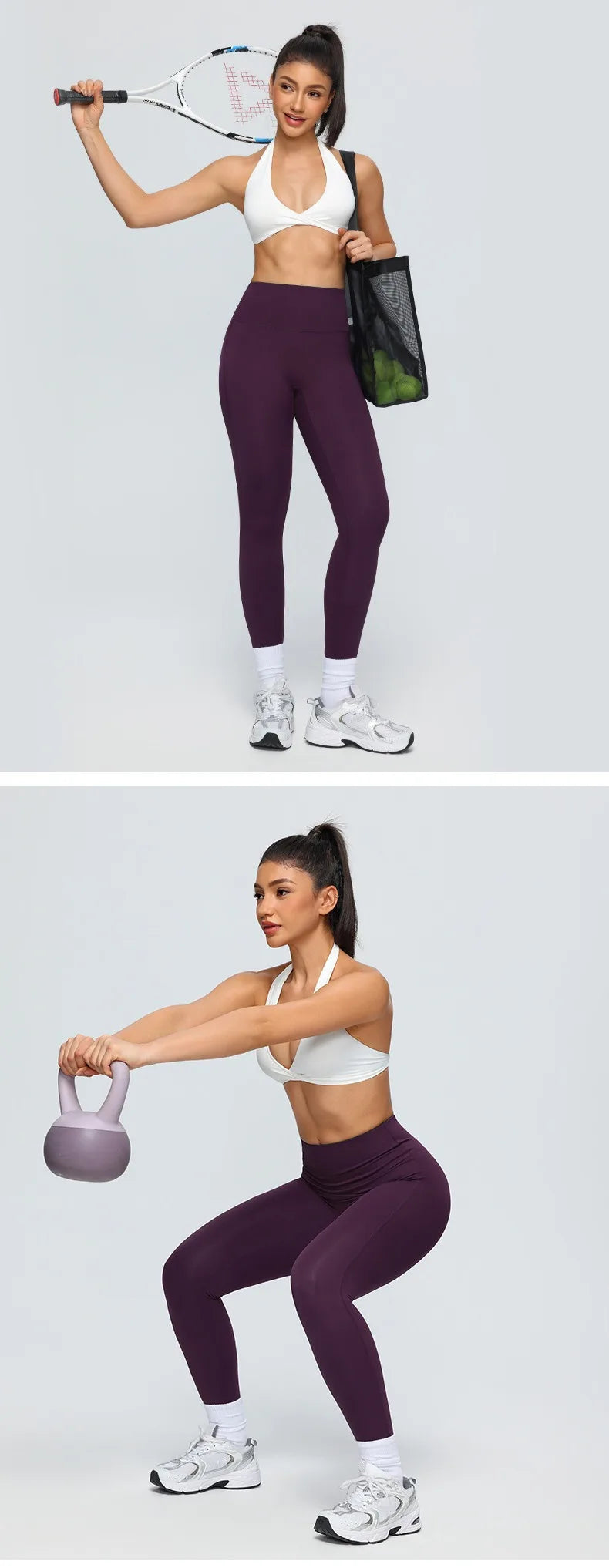 Women's Naked-Skin Yoga Leggings High Stretch Quick Dry Butt Lifting/Tight Fitness Pants for Outdoor Jogging Casual Daily & Street Wear
