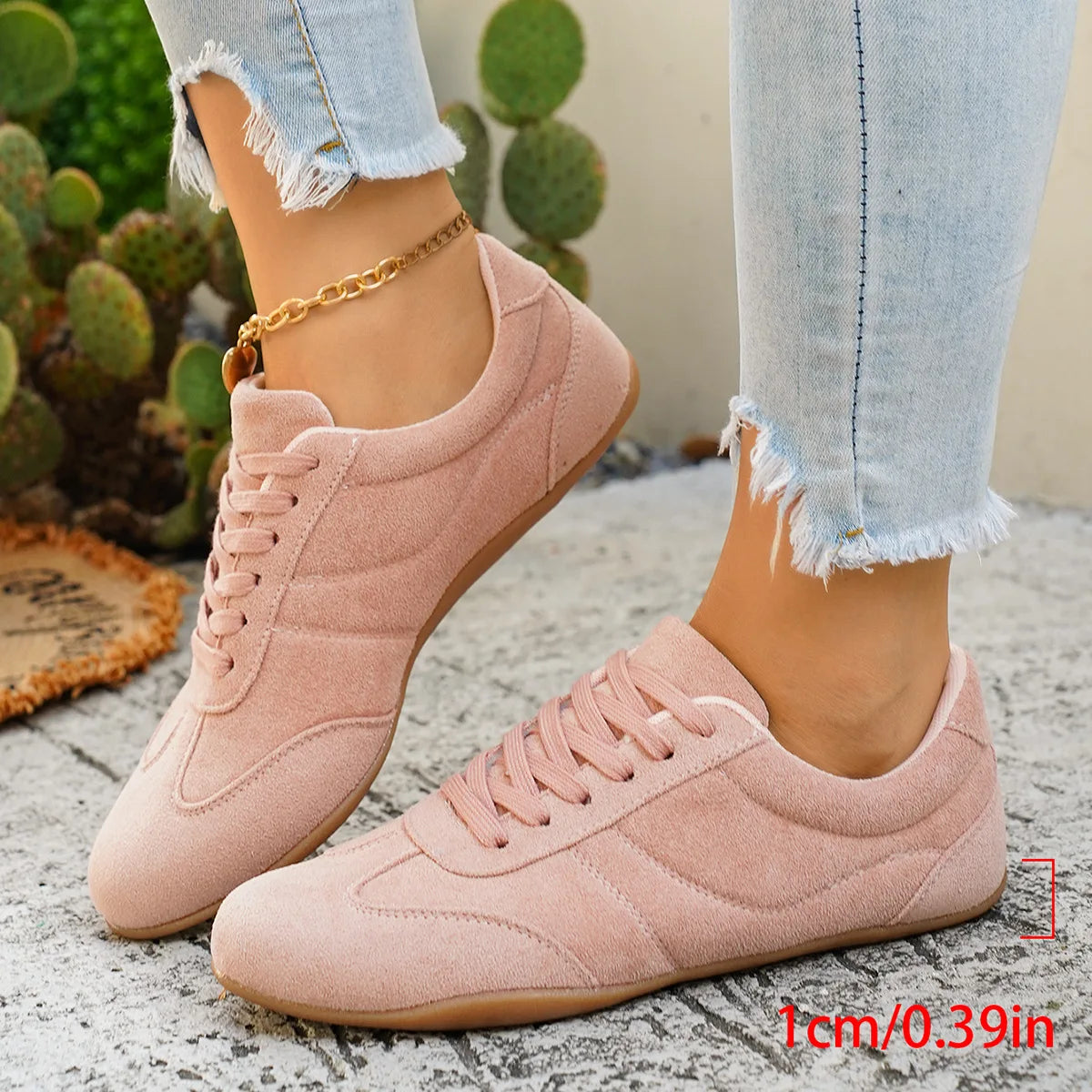 Women's Casual Flat-Soled Non-Slip Wear-Resistant Sport Spring/Autumn Round-Toe Soft And Comfortable Women Single Shoes