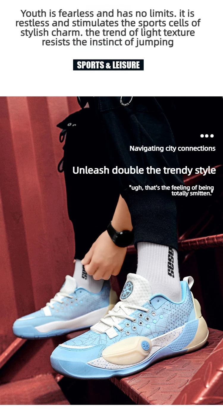 Unisex Basketball Shoes High-Quality Mesh Breathable Fashion/Summer Sports Shoes Shock-Absorbing Teen Basketball Boots