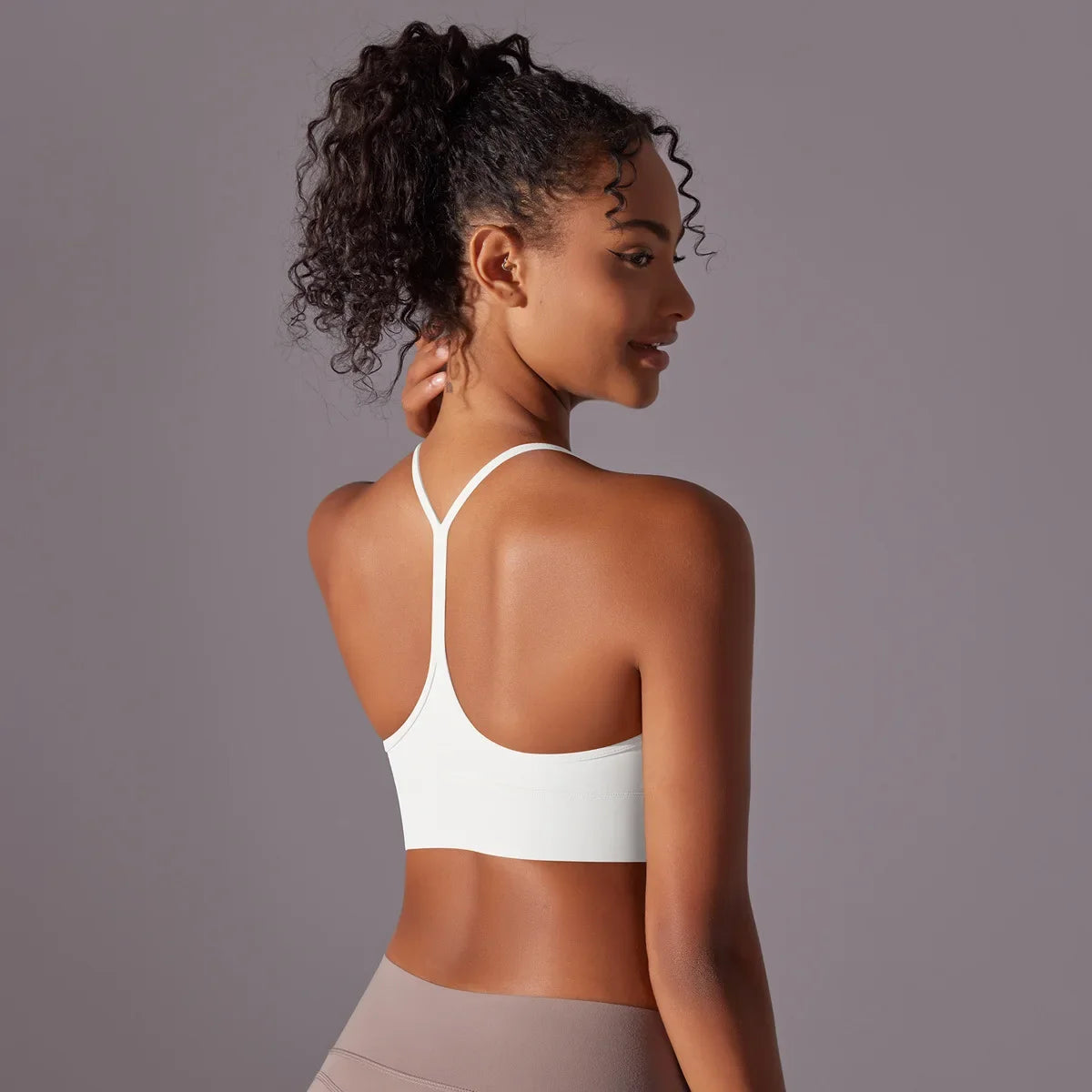 Women Sport Bra Fitness Yoga Top Underwear Soft Y Line Back Running/Gym Crop Top Workout Bra With Chest Pad Push Up Yoga Bra