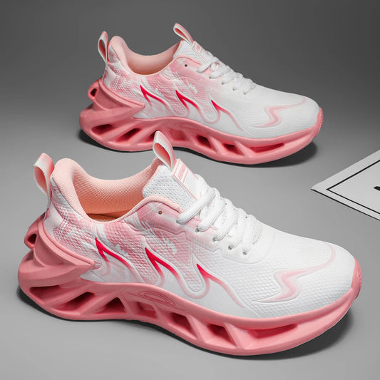 Four-season women's road running shoes, shock-absorbing sports/control casual sports shoes, outdoor anti-slip cross-country shoe