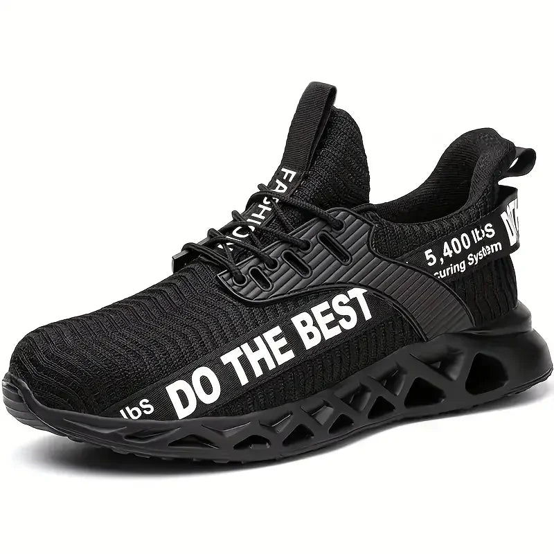 Steel Toe Work Safety Sneakers for Men Lightweight/Anti-Smash Anti-Puncture Protective Shoes
