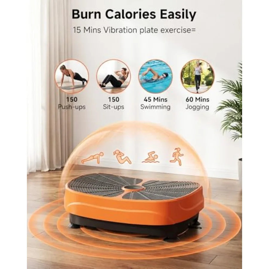 Vibration Plate Exercise Machine for Lymphatic Drainage Weight Loss/Full Body Workout Fitness Platform with Remote Vibrating