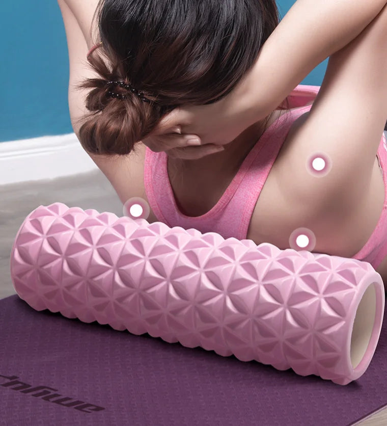 3D Diamond Foam EVA Massage Roller Hollow Yoga Column Fitness Equipment/For Muscle Physiotherapy And Sports Rehabilitation Roller