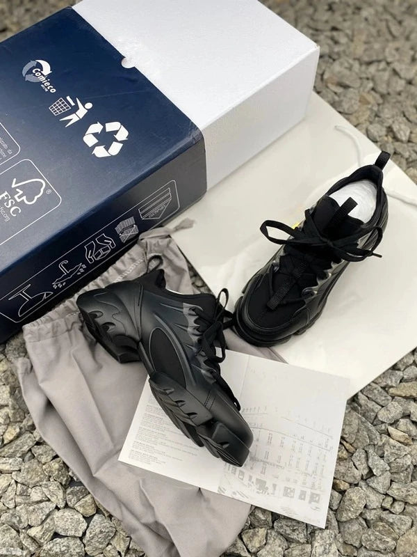 2026 New D-style Multi Color Shoes Women Genuine Leather Round Toe/Lace Up Platform Height Increasing Casual Sports Sneakers