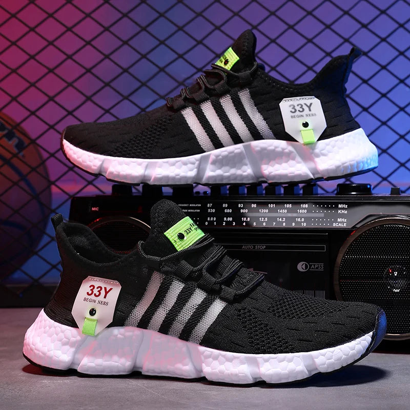 Sneakers Fashion Light comfortable Sneakers For Men Fitness/Running Shoes Trainer Race Breathable Couple Tennis Shoes