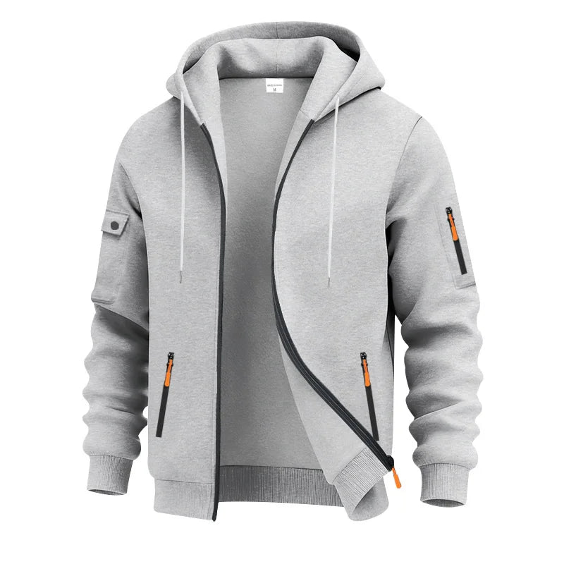 Men's Lightweight Insulated Winter Jacket With Hood Casual Windproof/Zipper Collar Jacket, Golf Windproof Hooded Jacket