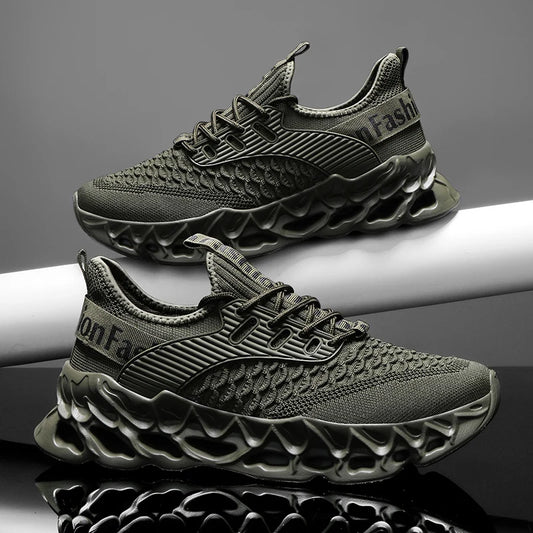 YRZL Men's Breathable Mesh Lightweight Running Shoes Soft Sole/Non Slip Comfortable Sports Shoes for Men Outdoor Walking Casual