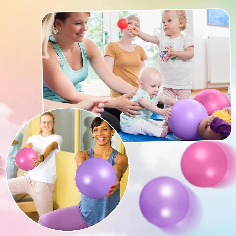 Sotiff 20 Pcs 9 Inch Exercise Pilates Ball Yoga Therapy Ball/for Yoga Stability Barre Training Stretching