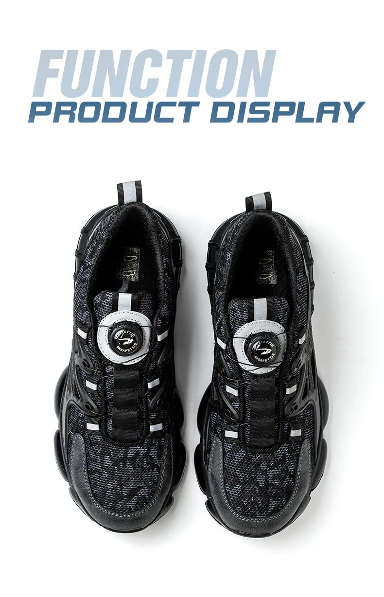 Work Safety Shoes Boots Women Steel Toe Cap Sport Sneakers/Puncture Proof Crash Proof Light Wear Resistant Industrial Shoes