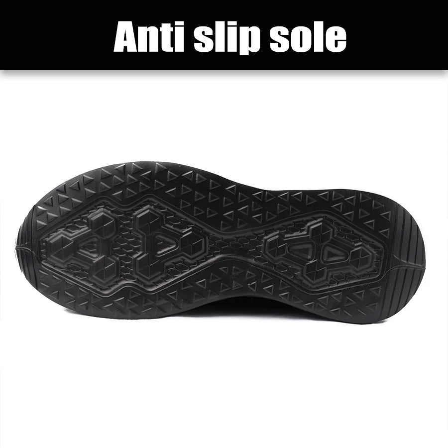 Steel Toe Work Safety Sneakers for Men Lightweight/Anti-Smash Anti-Puncture Protective Shoes