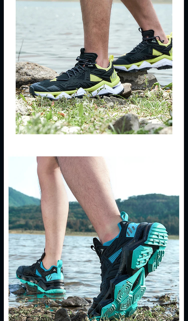 Rax Men Waterproof Hiking Shoes Breathable Hiking Boots/Outdoor Trekking Sports Sneakers Tactical Shoes