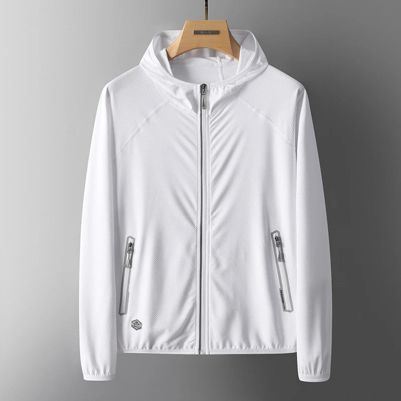 UPF50+ Summer UV Protection Hoodie Unisex Breathable Ice Silk/Outdoor Sports Couple's Beach Street Style Lightweight Jacket