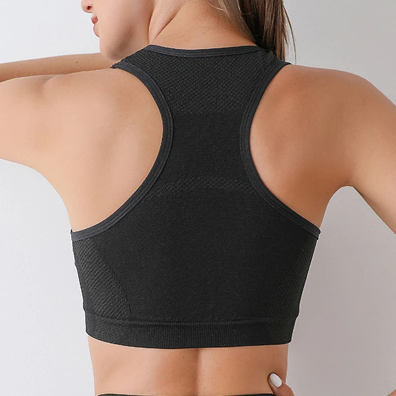 Women Sports Bras Yoga Top Vest High Shockproof Quick-drying Yoga/Gym Running Fitness Underwear Ladies Seamless Sportswear