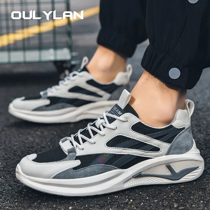 Oulylan Men Running Shoes Lightweight Sport Shoes/Mesh Breathable Casual Sneakers Non-Slip Outdoor for Men