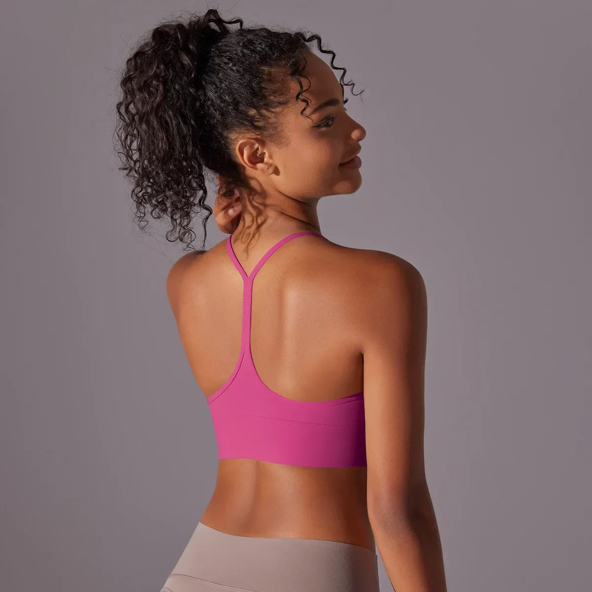 Women Sport Bra Fitness Yoga Top Underwear Soft Y Line Back Running/Gym Crop Top Workout Bra With Chest Pad Push Up Yoga Bra