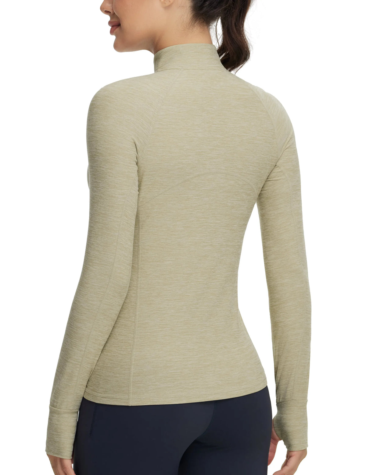 THE GYM PEOPLE Women's Half Zip Golf Workout Shirts Soft/Warm Yoga Athletic Pullover Sweatshirts with Thumb Hole