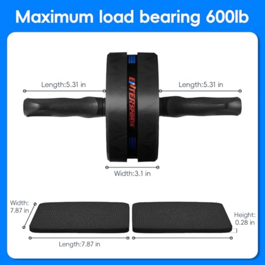 Ab Roller Wheel for Abs Workout Abdominal Exercise Equipment/with 2 Knee Pads for Home Gym Core Strength Training Fitness