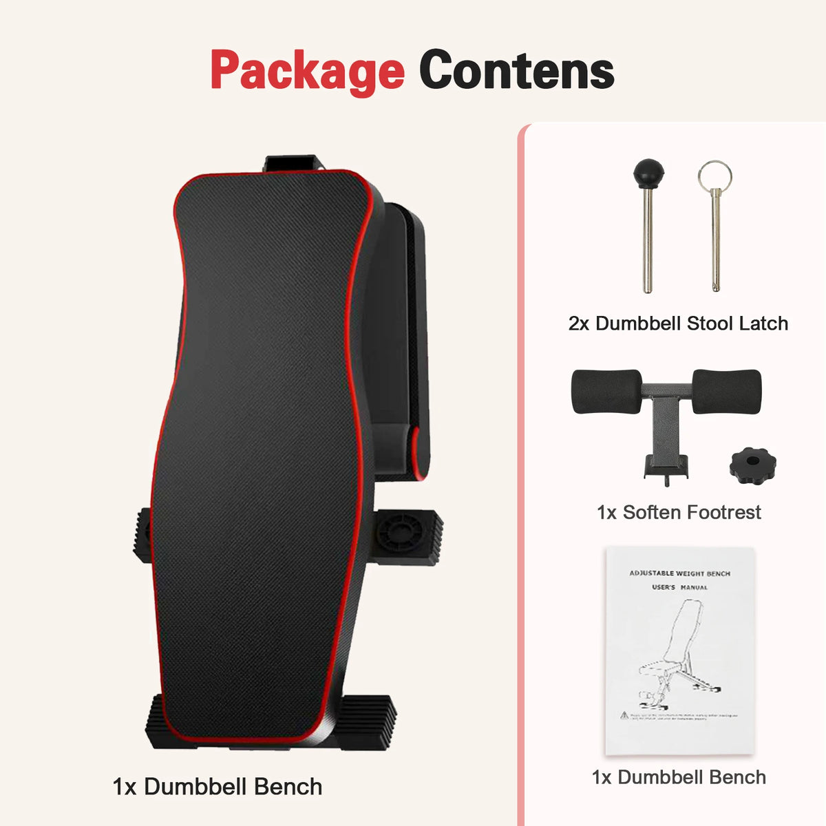 Multifunctional Dumbbell Bench Adjustable Foldable Weight Bench/Abdominal Waist Fitness 660LBS Capacity for Home Gym 6-Position Bench