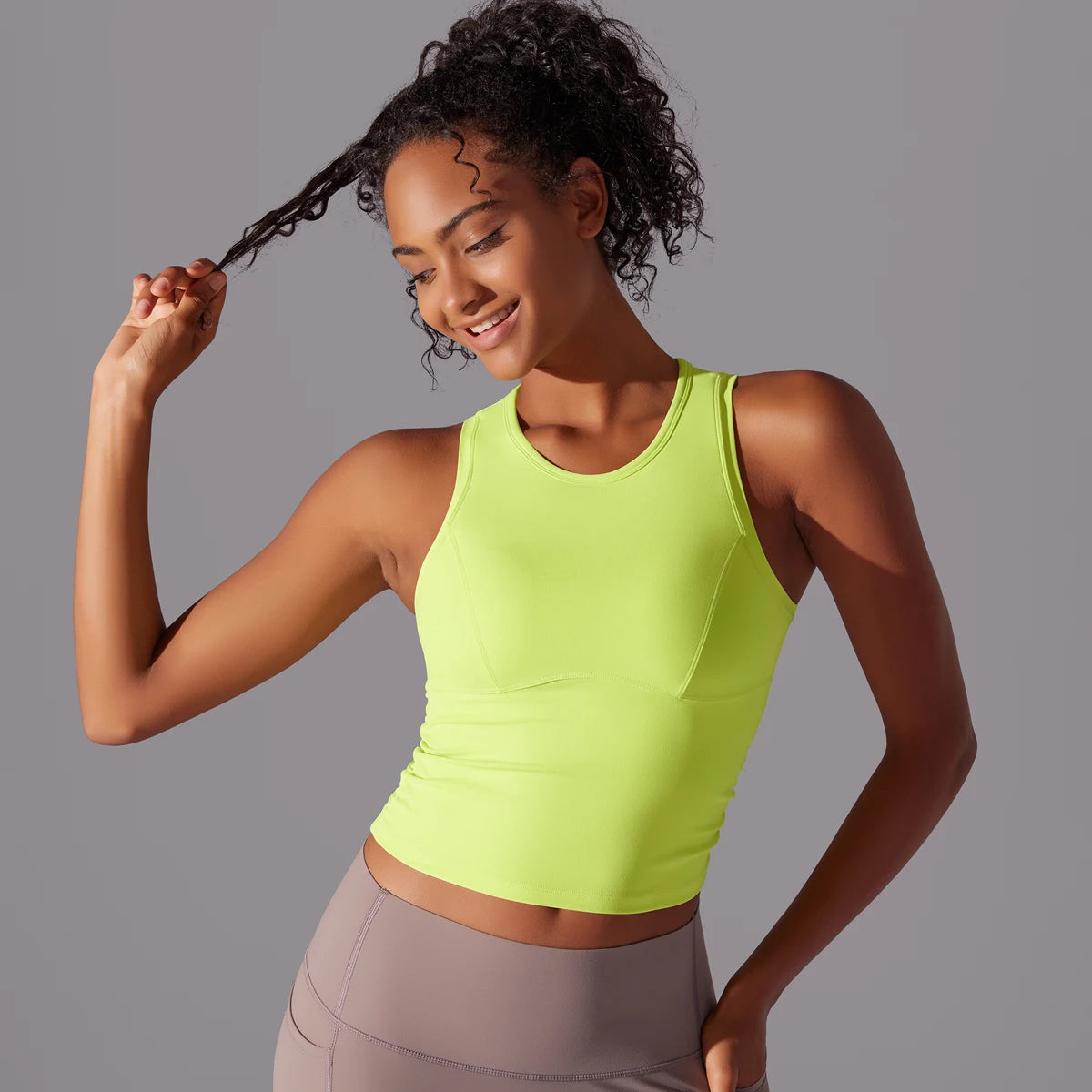 Sleeveless Yoga Vest Slim Sportswear  Stretchy Slim Sports Bra/Breathable Pleated Tank Top Quick Dry Fitness Wear Sexy Slim Top