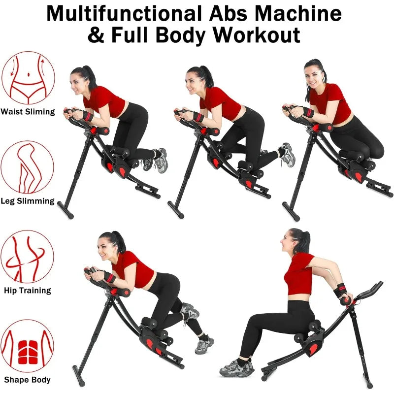 GIKPAL Ab Machine, Adjustable Trainer for Home Gym/Ab Crunch Exercise Equipment for Beginner