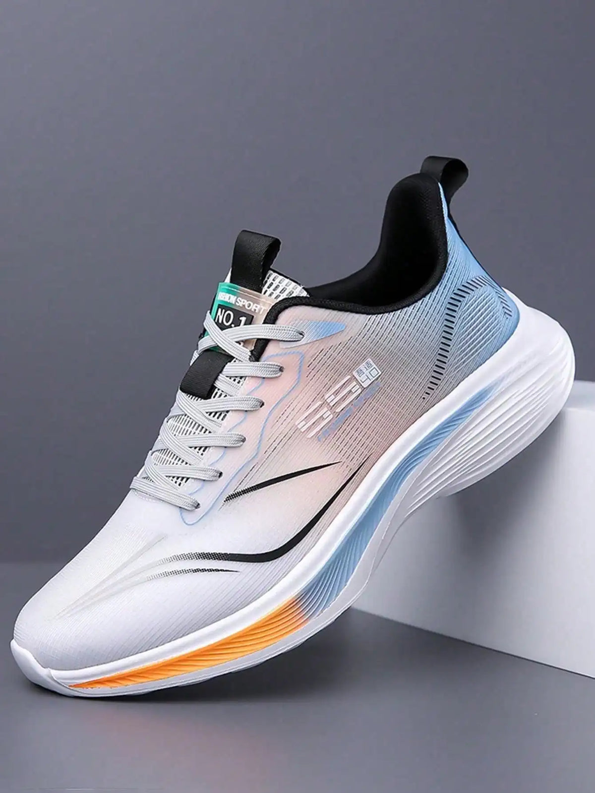 Lightweight Breathable Men's Running Shoes With Shock-Absorbing Sole/Non-Slip Wear-Resistant, Perfect For Daily Workouts