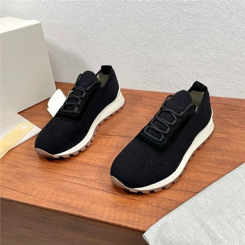 New Men's Lightweight Knitted Shoes Breathable Comfortable/Trendy Casual Athletic Sneakers Fashion Daily Footwear