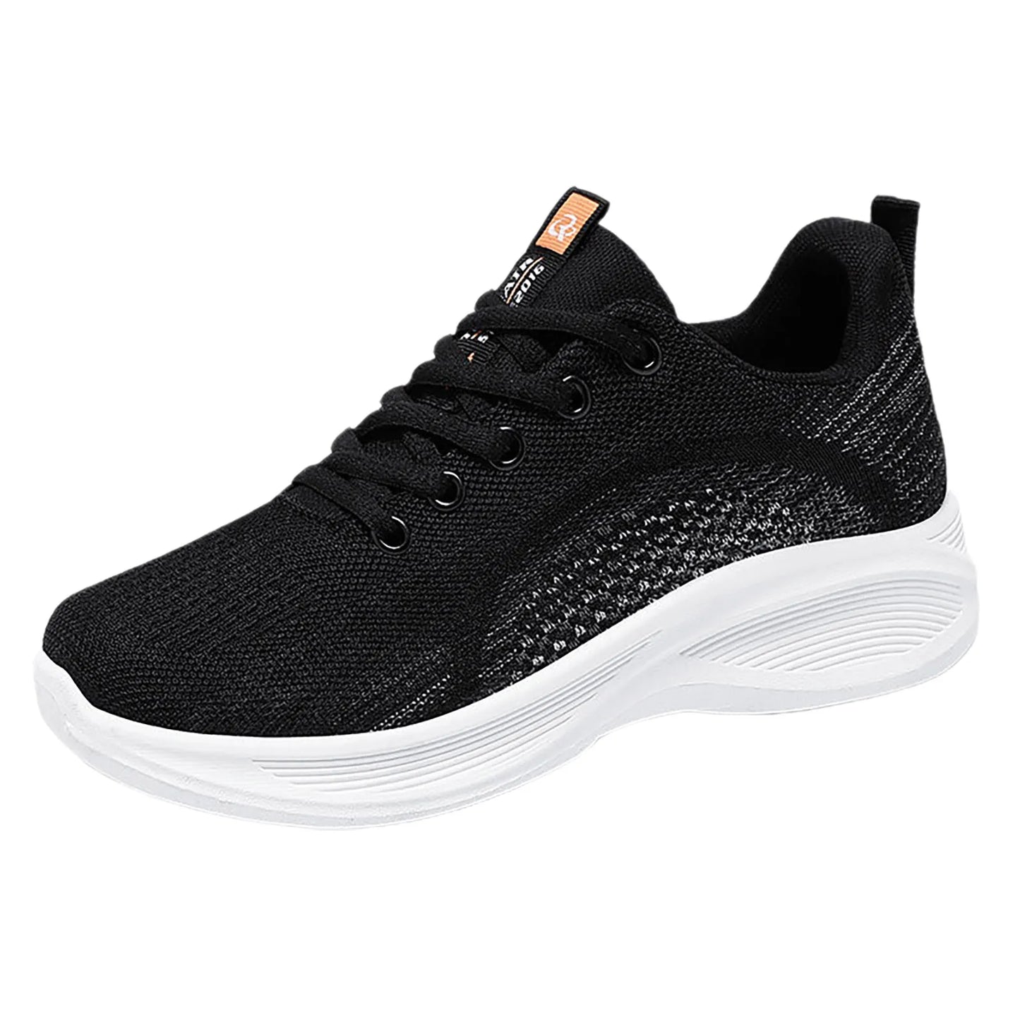 Women's Casual Soft sole Sneakers Breathable Shoes Fly weave/Mesh Running Shoes Women's Lace-up Sport Walking Sneaker