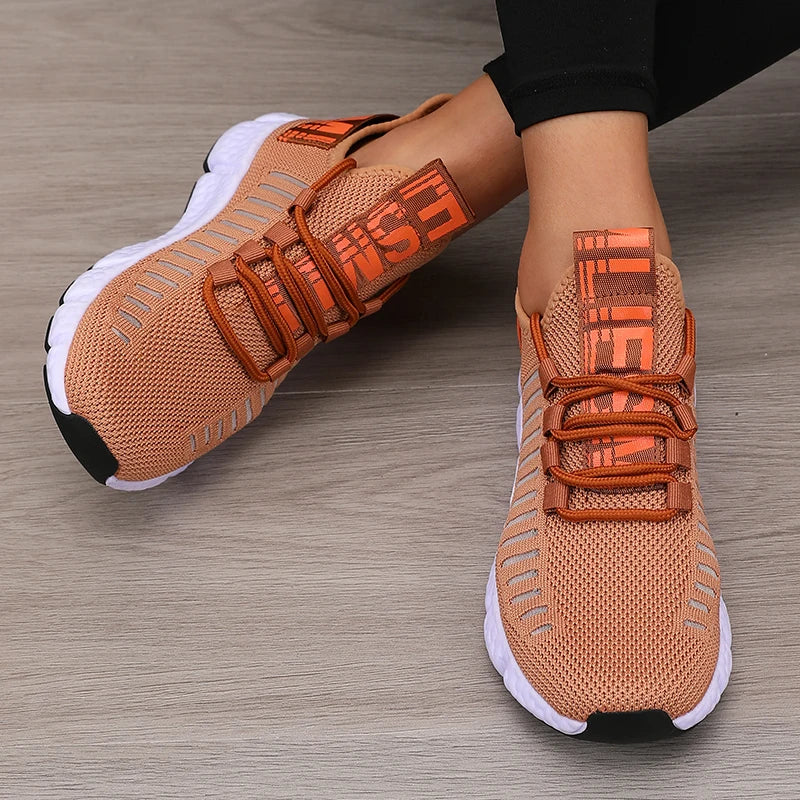Women's Platform Sports Shoes with Fashionable Trendy Design/Breathable Comfortable Shoes Outdoor Hiking  Walking Casual Shoes