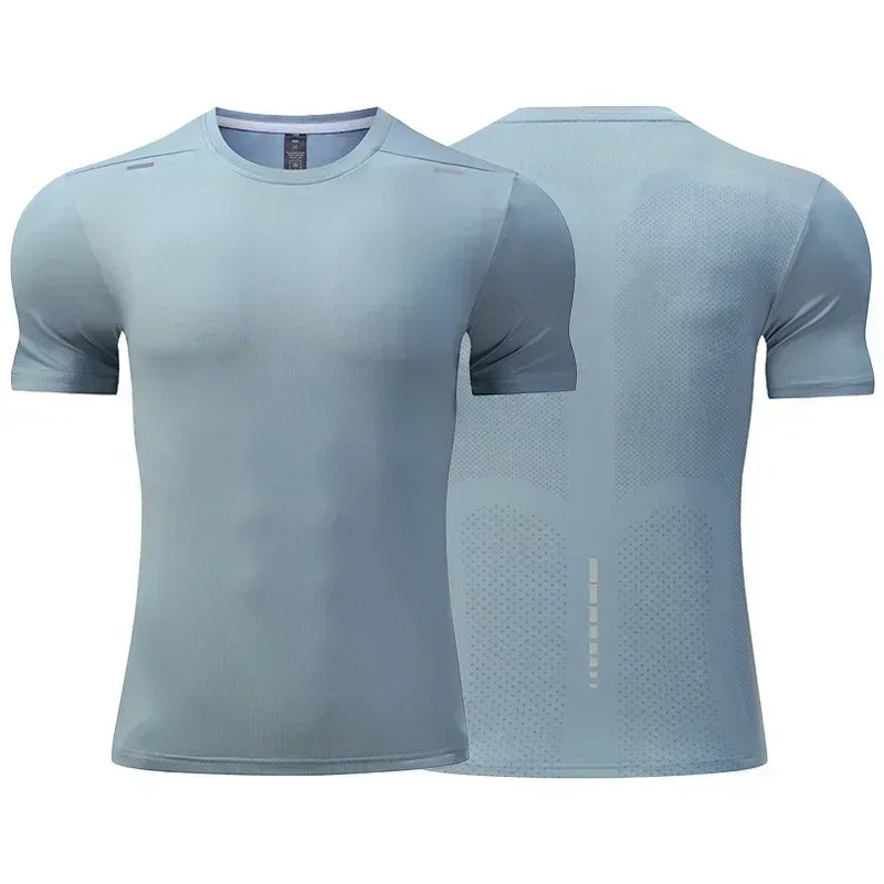 Men's Summer Loose Breathable Short Sleeve Outdoor Cycling/Quick Dry Top Running Tracksuits Fitness T-shirts Muscle Tights