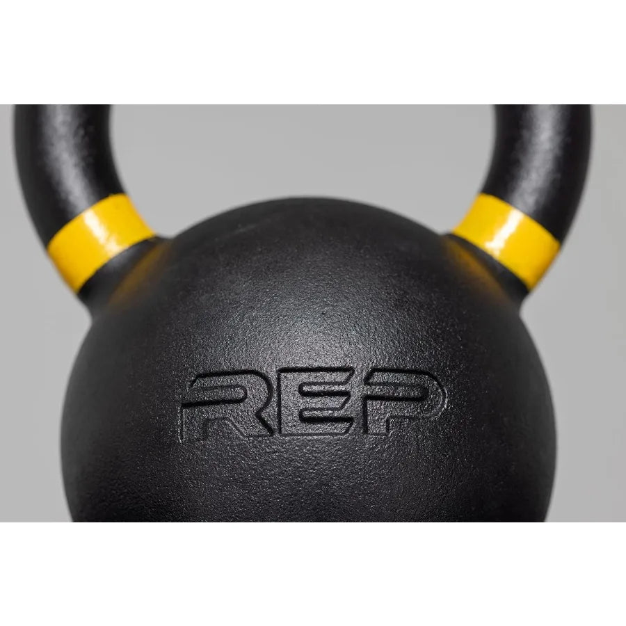 REP Fitness Single Kettlebells 5lb to 50lb Range Cast Iron Strength Training/Adjustable Weight Power Workout Equipment for Home