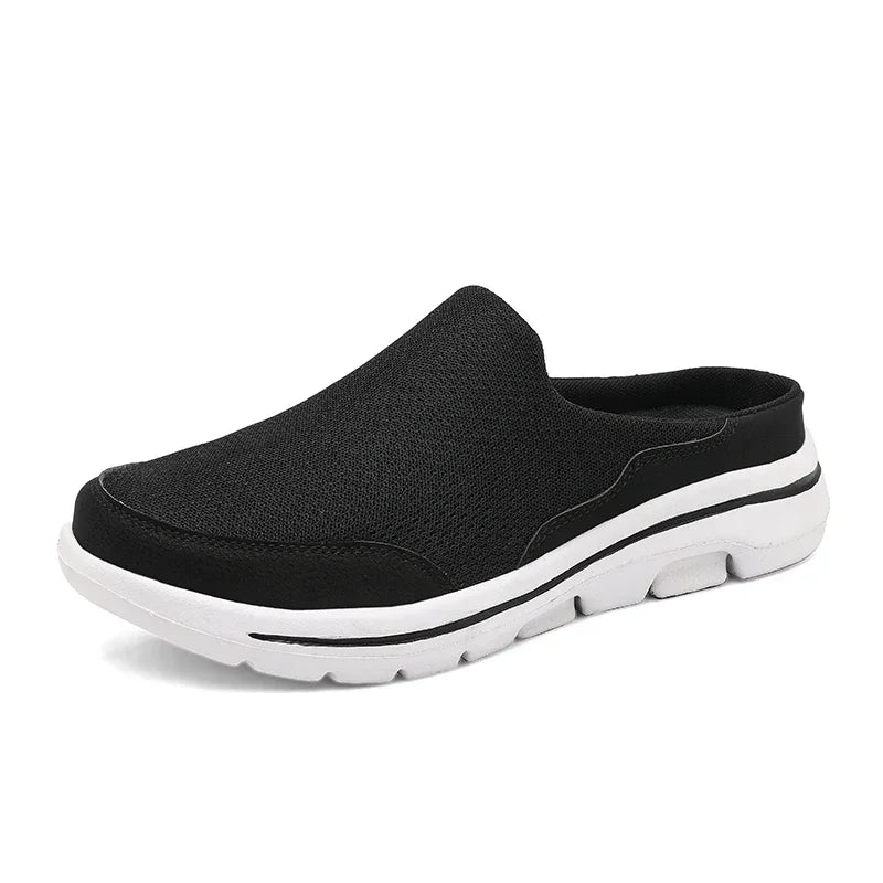 Men Slippers Summer Breathable Home Indoor Slippers Men Thick/Bottom Slides Fashion Couple Walking Shoes Plus Size 39-48