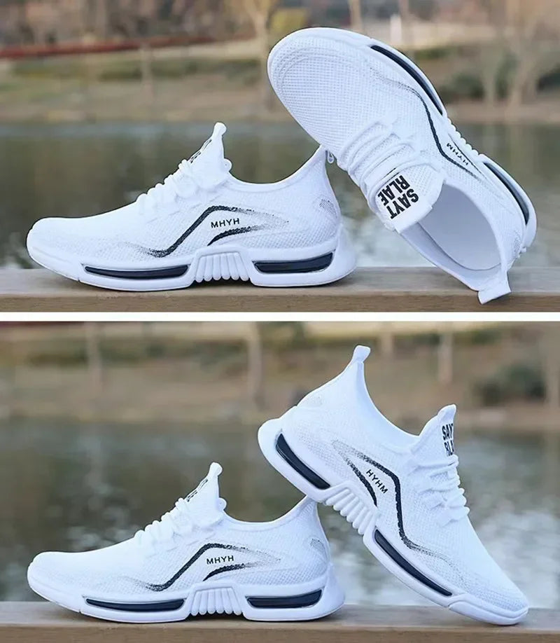 Men Shoes Slip on Fashion Sneakers Male Sport Running Shoes/Breathable Gym Training Walking Tennis Shoes Non Slip Workout Flats