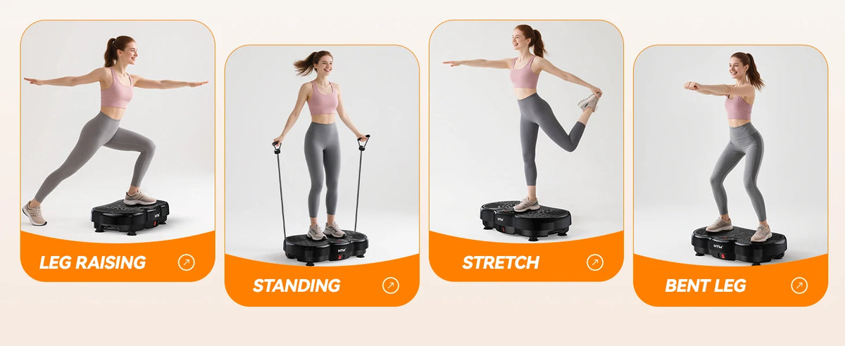 Vibration Exercise Plate Machine Full Body Shaker 120 Levels/Adjustable Speed Weight Loss Fat Shaking Machines Workout Portable