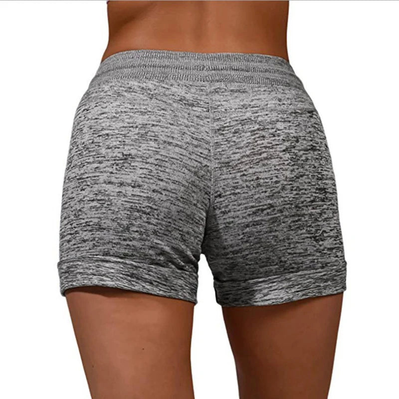 Summer Women's Shorts Printing Elastic High Waist Casual/Sport Fitness Running Oversize Female Sweat Shorts