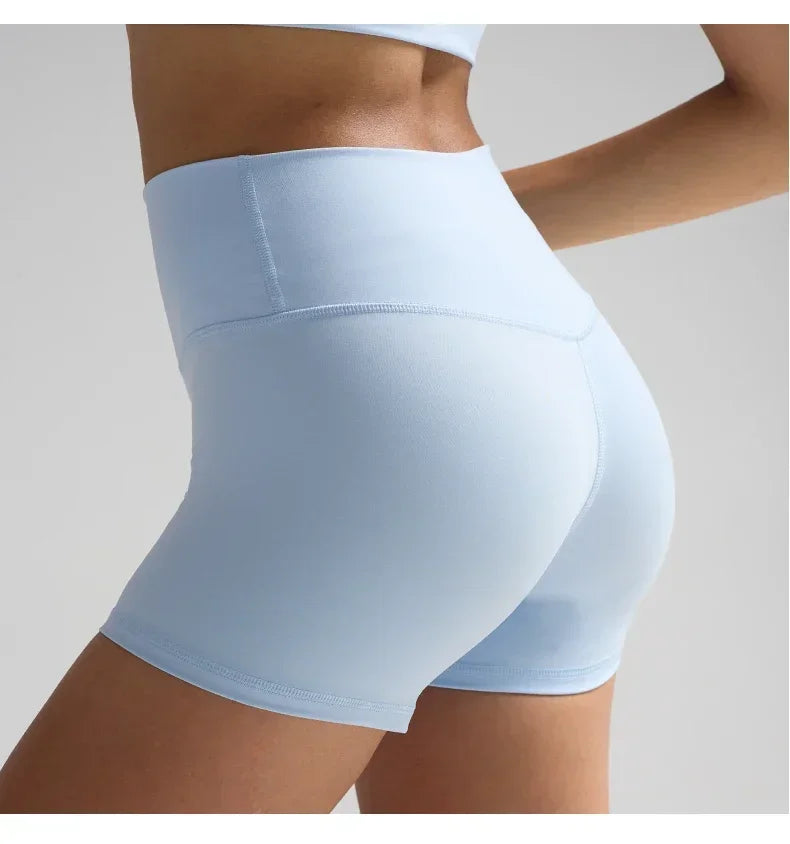 Women's Sports Yoga Shorts with High Waist Hip Lift Fitness/Running Cycling, 3-point Shorts Quick Drying Women's Yoga Short