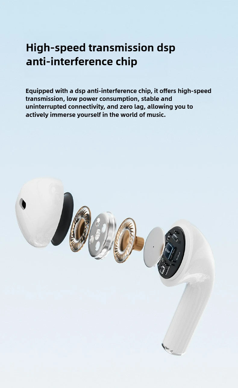 Air Pro4 wireless earphones Bluetooth 5.3 in ear earphones suitable for sports/gaming, and office work compatible with all ear